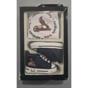 St. Louis Cardinals Baby Fanatic Bib & Pre-Walkers Shoes Set Size 0-6 Months MLB